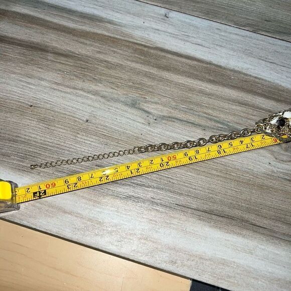 Chunky Stacked Chained Necklace Women’s Gold Tone Beaded Circle Classiccore Boho - Picture 9 of 9